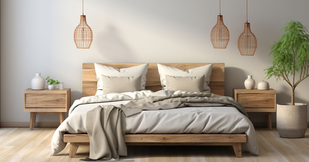 tête de lit en bois